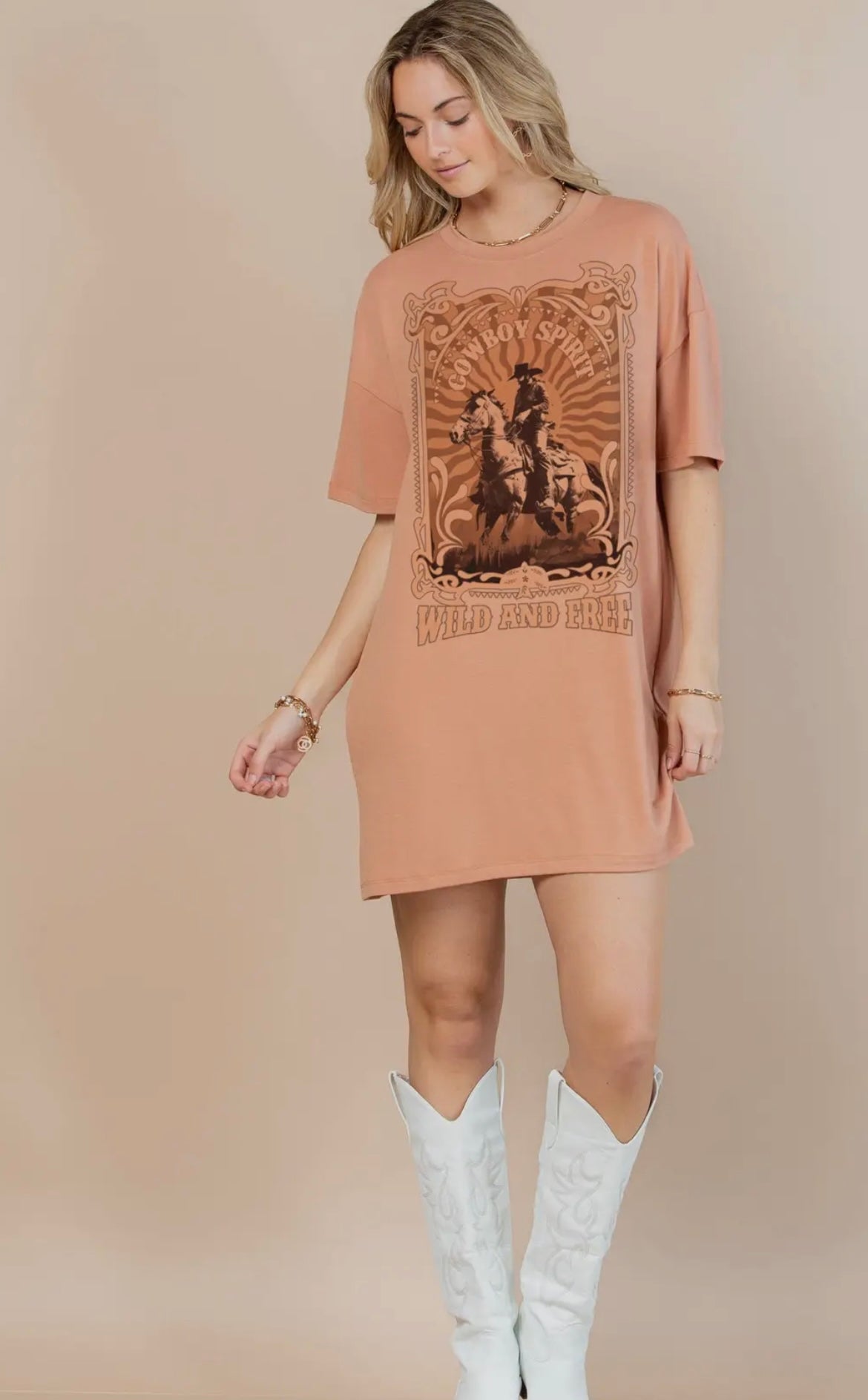 Cowboy Spirit T-shirt Dress