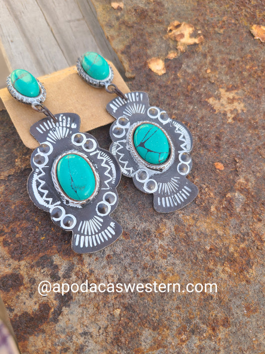 Handmade Western Stone Earrings