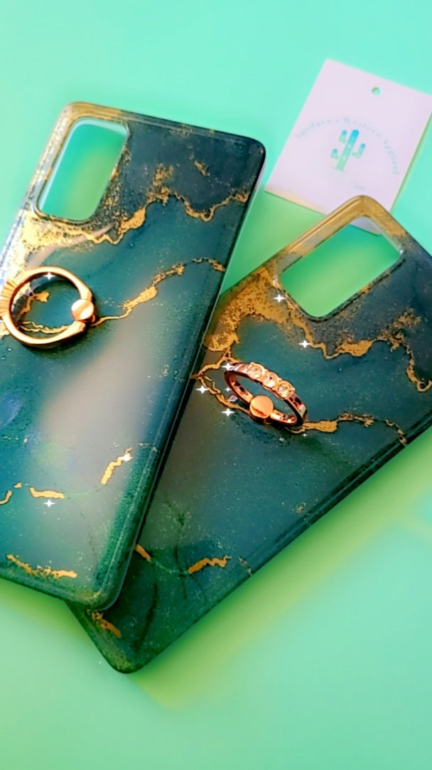 Turquoise and Gold Phone Case