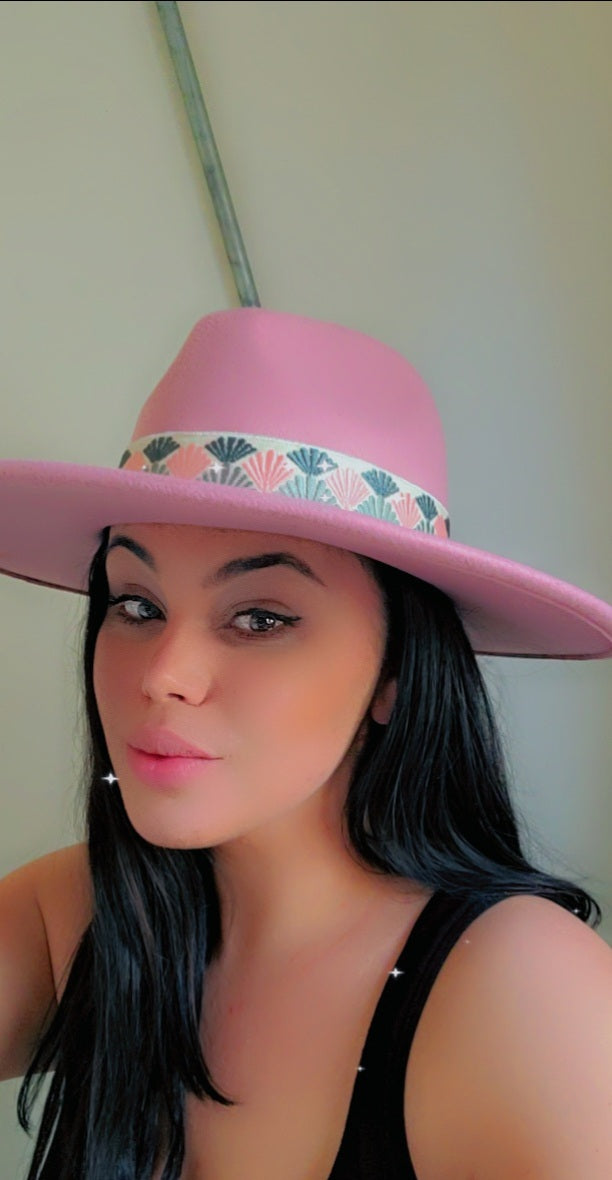 Desert Fedora Hat- Pink