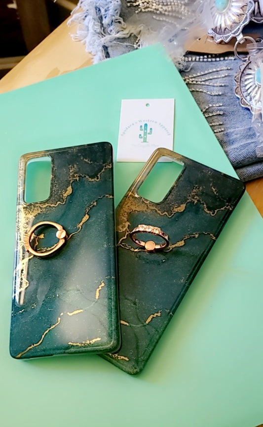 Turquoise and Gold Phone Case