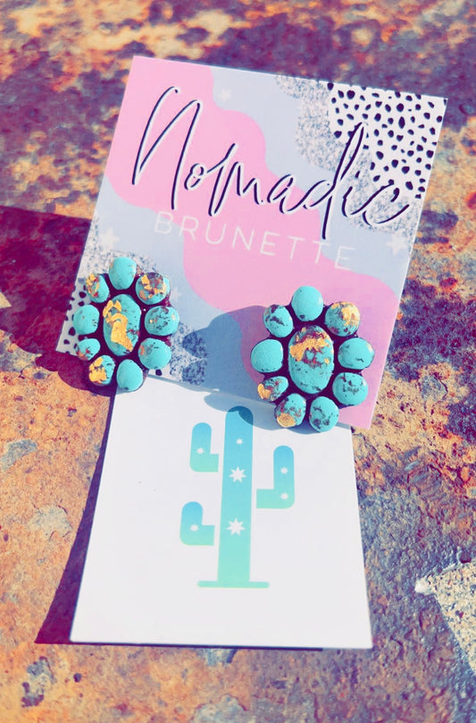 Mini Marilyn Earrings- Turquoise