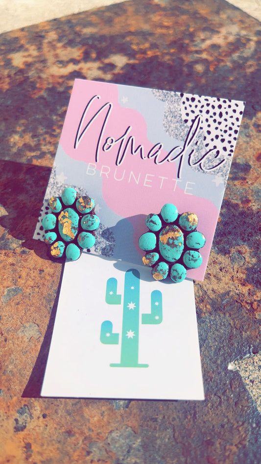 Mini Marilyn Earrings- Turquoise